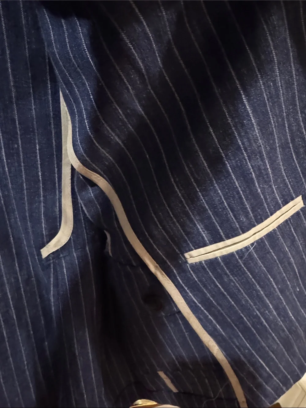 Peter Millar Crown Crafted Blue Stripe Linen Blazer